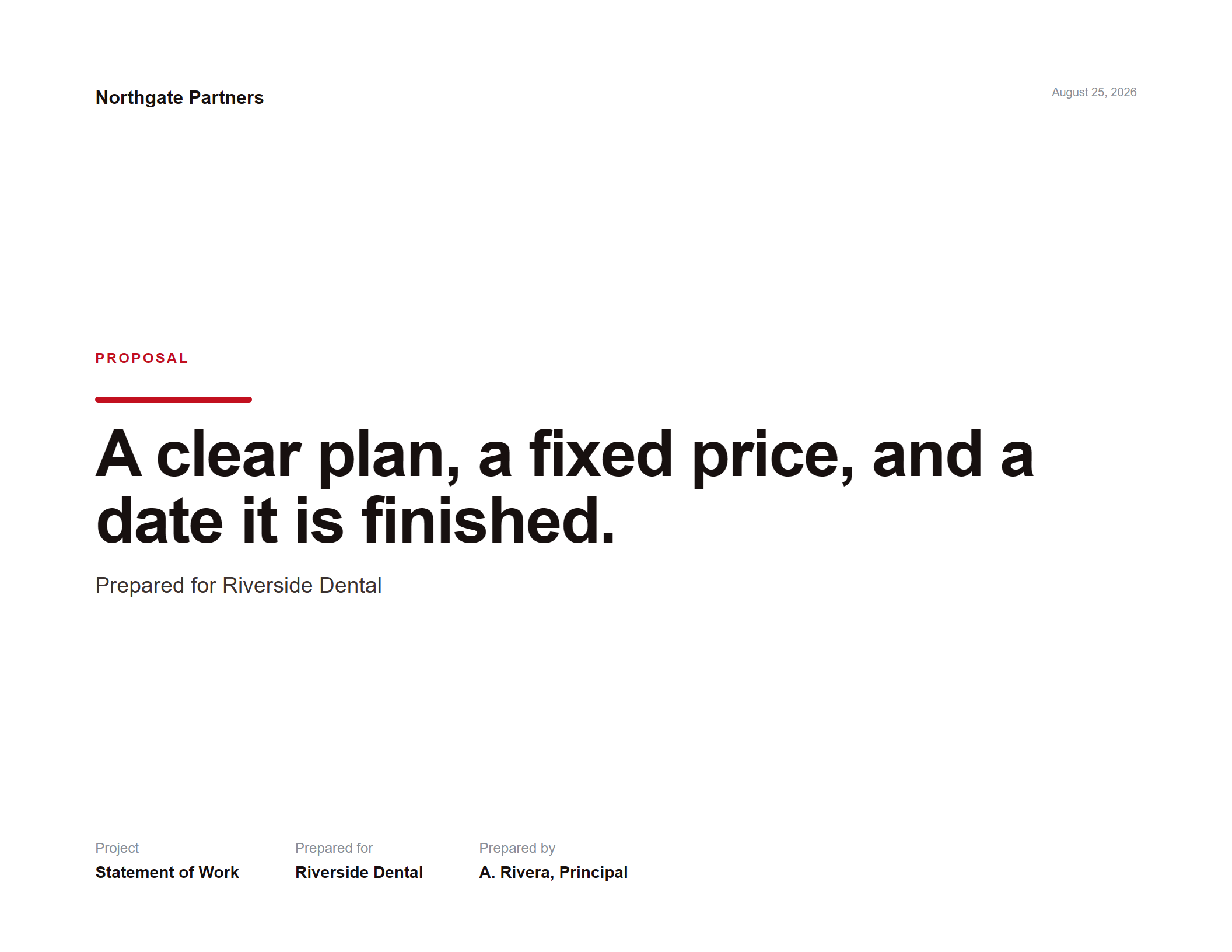 Classic theme cover in landscape: filled panels beneath a warm accent rule.